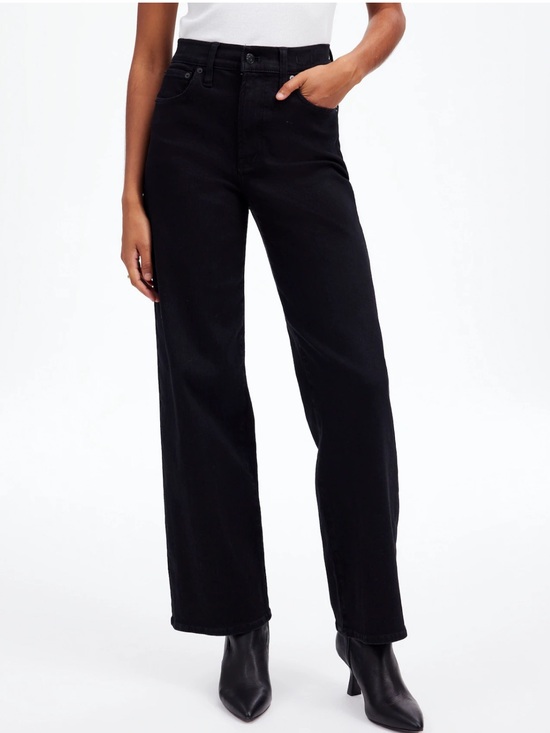 Madewell Denim - Madewell Perfect Vintage Wide Leg Jeans NWT Size 29 Black High Rise Full Length